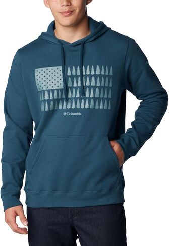 Columbia Mens Trek Graphic Hoodie, Dark Stone/Meadowland, Medium in Kuwait
