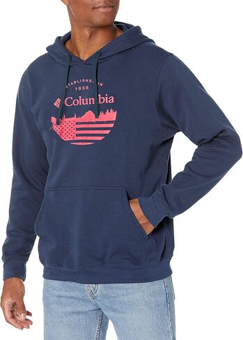 Columbia Mens Trek Graphic Hoodie, Dark Stone/Meadowland, Medium in Kuwait