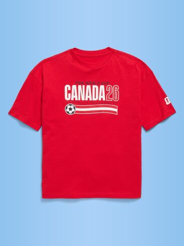 Old Navy FIFA World Cup 26™ Canada Oversized Graphic T-Shirt for Boys - Canada in Saudi Arabia