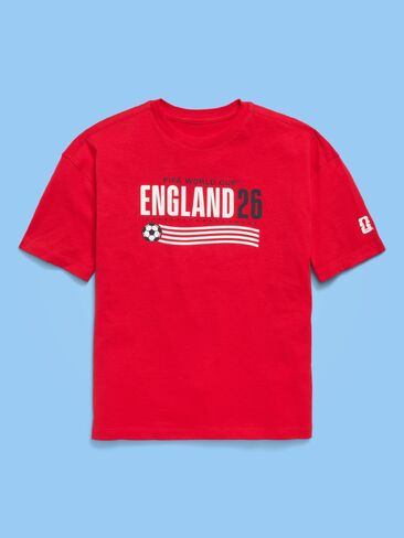 تي شيرت برسومات كبيرة الحجم للأولاد من Old Navy كأس العالم FIFA 26™ England - إنجلترا in Saudi Arabia