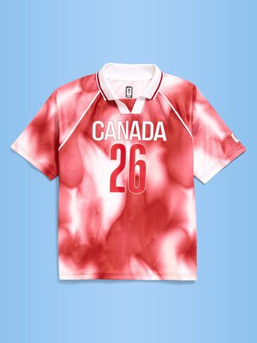 تي شيرت جيرسي بياقة بنمط الحياة الكندية Old Navy Cup 26™ Canada Lifestyle للأطفال - كندا in Saudi Arabia