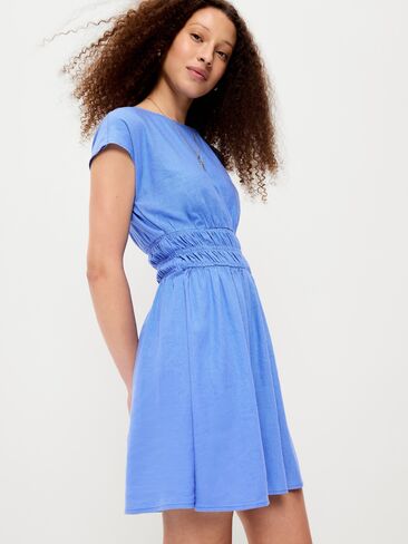 Old Navy Smocked-Bodice Fit & Flare Mini Dress - Cloisonne in Saudi Arabia