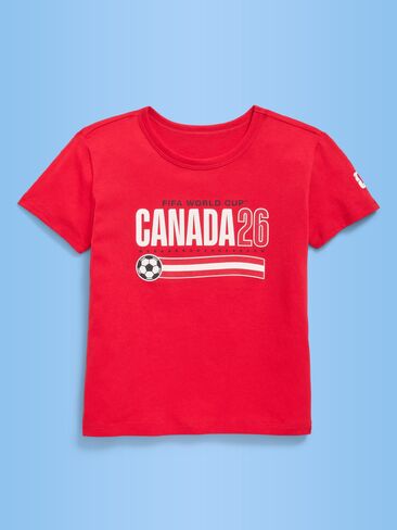 تيشيرت مطبوع عليه صورة كندا لكأس العالم FIFA 26™ للفتيات من Old Navy - كندا in Saudi Arabia