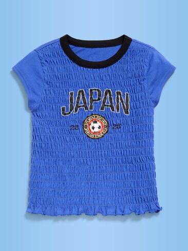 Old Navy FIFA World Cup 26™ Japan Smocked Graphic T-Shirt for Girls - Japan in Saudi Arabia