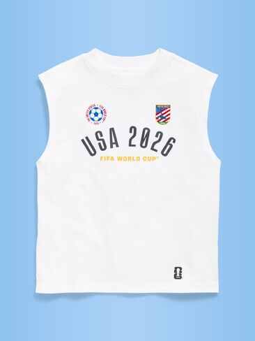 Old Navy FIFA World Cup 26™ USA Boxy Muscle Graphic Tank Top for Boys - White Lilies in Saudi Arabia