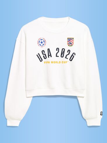 سويت شيرت برسومات كبيرة الحجم للنساء من Old Navy كأس العالم FIFA 26™ USA - Calla Lily in Saudi Arabia