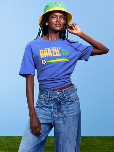 Old Navy FIFA World Cup 26™ Brazil Vintage Crew-Neck T-Shirt for Women - Brazil in Saudi Arabia