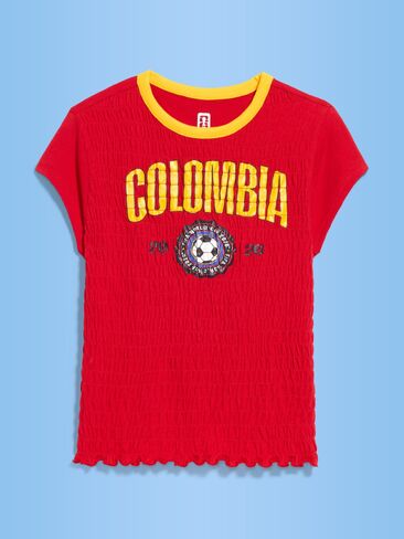 Old Navy FIFA World Cup 26™ Colombia Smocked Graphic T-Shirt for Women - Colombia in Saudi Arabia