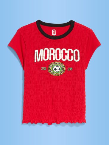 تي شيرت برسومات مطبوعة لكأس العالم FIFA 26™ المغرب من Old Navy للنساء - المغرب in Saudi Arabia