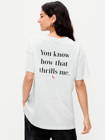 Old Navy Old Navy x The Devil Wears Prada Oversized T-Shirt for Adults - Light Gray Heather in Saudi Arabia