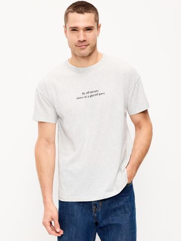 Old Navy Old Navy x The Devil Wears Prada Oversized T-Shirt for Adults - Light Gray Heather in Saudi Arabia