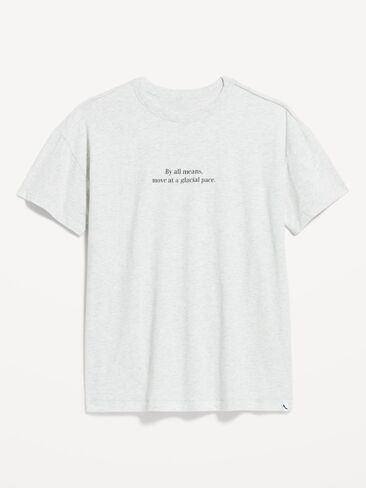 Old Navy Old Navy x The Devil Wears Prada Oversized T-Shirt for Adults - Light Gray Heather in Saudi Arabia