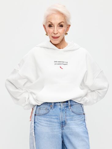Old Navy Old Navy x The Devil Wears Prada SoComfy Oversized Pullover Hoodie - Calla Lily White in Saudi Arabia