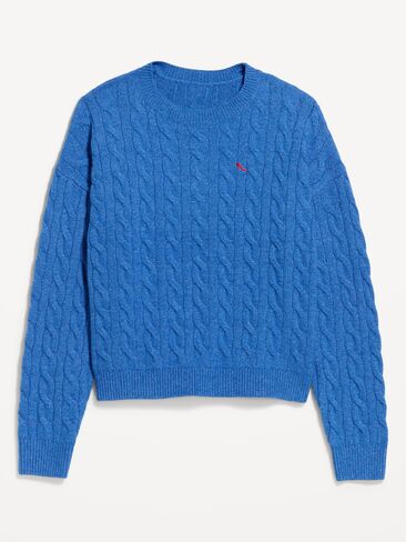 Old Navy Old Navy x The Devil Wears Prada SoSoft Cerulean Cable-Knit Sweater - Cerulean in Saudi Arabia
