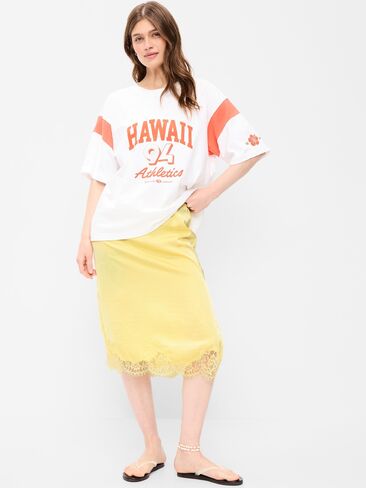 Old Navy Lace Slip Midi Skirt - Sunbeam in Saudi Arabia