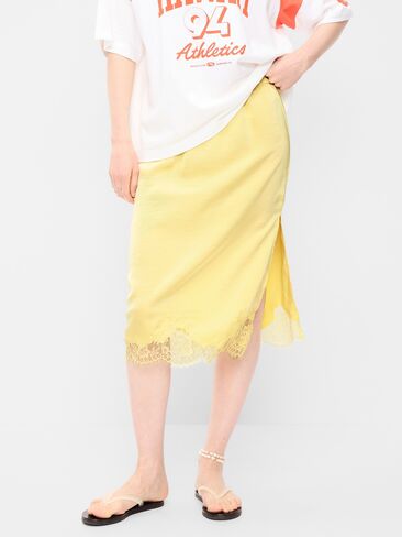 Old Navy Lace Slip Midi Skirt - Sunbeam in Saudi Arabia