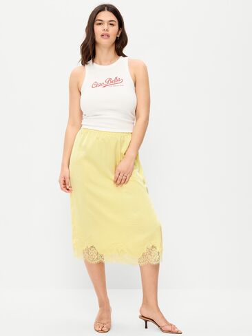 Old Navy Lace Slip Midi Skirt - Sunbeam in Saudi Arabia