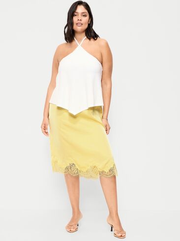 Old Navy Lace Slip Midi Skirt - Sunbeam in Saudi Arabia