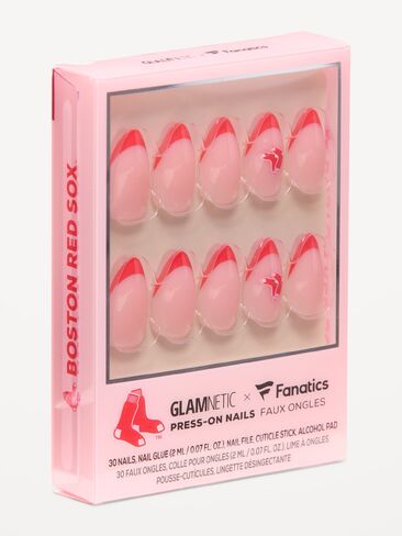 مجموعة أظافر Old Navy Glamnetic x Fanatics Boston Red Sox Press-On - بوسطن ريد سوكس in Kuwait