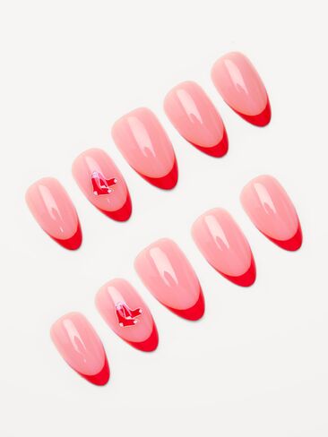 مجموعة أظافر Old Navy Glamnetic x Fanatics Boston Red Sox Press-On - بوسطن ريد سوكس in Kuwait