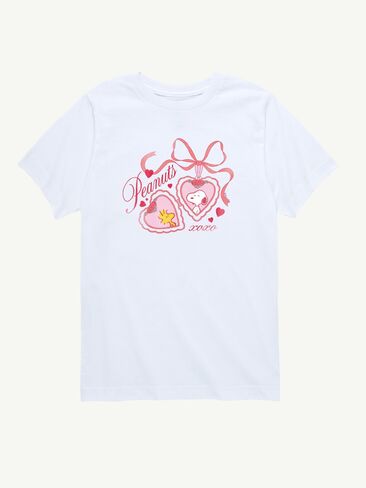 Old Navy Peanuts Snoopy Woodstock Heart Locket  Short Sleeve Graphic T-Shirt For Toddler - WHITE in Saudi Arabia