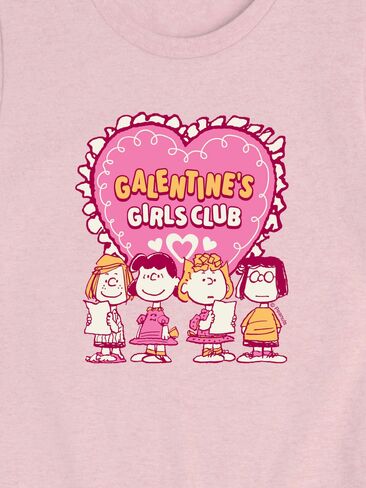 Old Navy Peanuts Galentines Girls Club Short Sleeve Graphic T-Shirt For Toddler - HEATHER PINK in Saudi Arabia