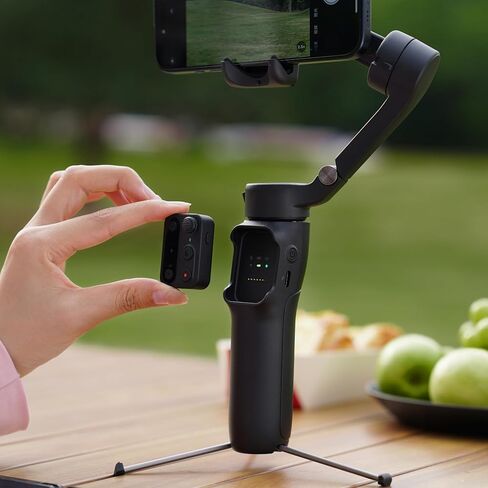 مثبت هوهيم iSteady X3 Gimbal للهواتف الذكية، هاتف ثلاثي المحاور مع ضوء تعبئة مغناطيسي، جهاز تحكم عن بعد قابل للفصل، قضيب مدمج قابل للتمديد وحامل ثلاثي القوائم للسفر/Vlog/TikTok - أسود in Saudi Arabia