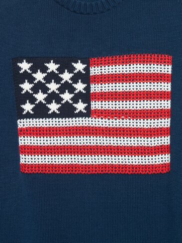 Old Navy Crew-Neck Flag Sweater - Obscure Night in Saudi Arabia