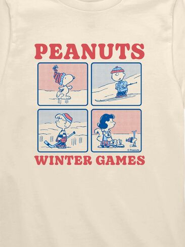 تي شيرت برسومات قصيرة الأكمام للأطفال الصغار من Old Navy Peanuts Winter Games - كريمي in Saudi Arabia