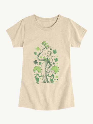 Old Navy Dr Seuss Cat In The Hat Shamrocks Short Sleeve Graphic T-Shirt For Girls - Birch in Saudi Arabia