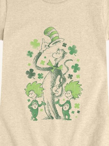 Old Navy Dr Seuss Cat In The Hat Shamrocks Short Sleeve Graphic T-Shirt For Girls - Birch in Saudi Arabia