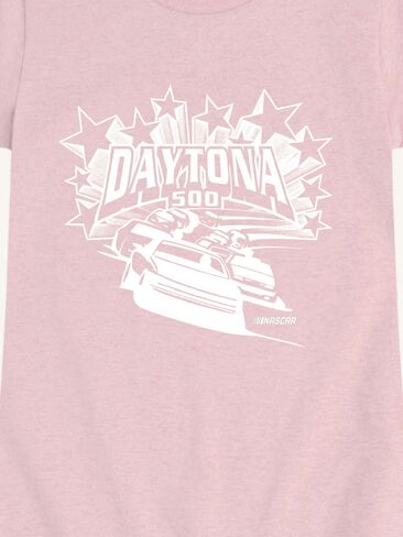 تيشيرت بأكمام قصيرة جرافيك بنجوم وخطوط للبنات من Old Navy NASCAR Daytona 500 - بينك مرقش in Kuwait