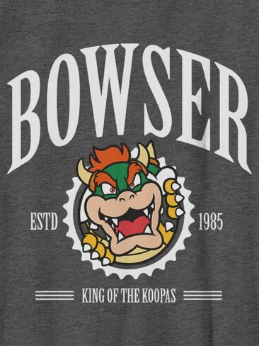 Old Navy Nintendo Bowser Koopas King Graphic T-Shirt for Boys - Charcoal Heather in Saudi Arabia