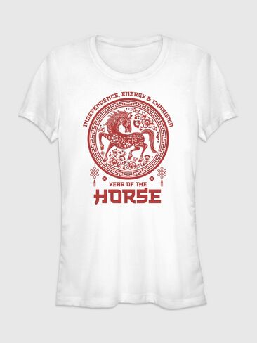 Old Navy Year of the Horse  Short Sleeve Graphic T-Shirt - WHITE in Saudi Arabia