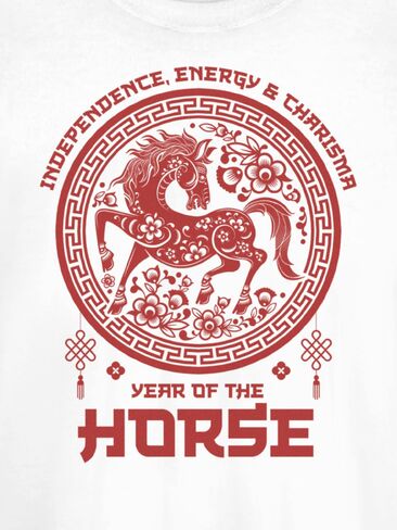 Old Navy Year of the Horse  Short Sleeve Graphic T-Shirt - WHITE in Saudi Arabia