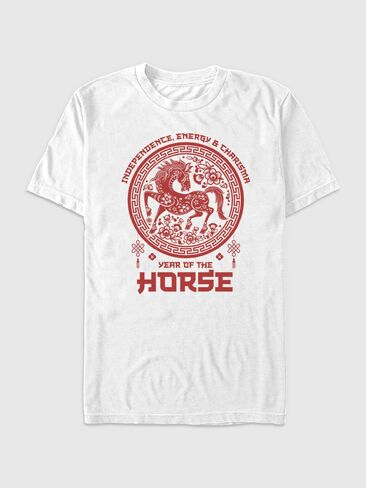 Old Navy Year of the Horse Graphic T-Shirt - WHITE in Saudi Arabia
