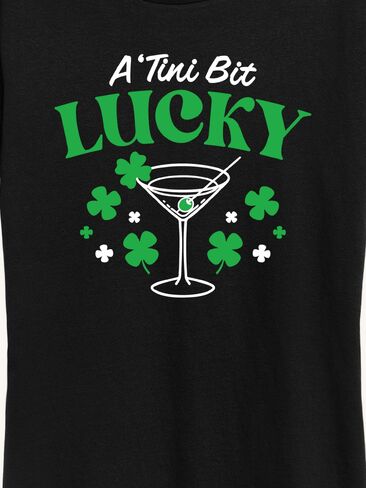 Old Navy A Tini Bit Lucky Short Sleeve Classic Fit Graphic T-Shirt - BLACK in Saudi Arabia