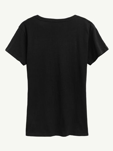 Old Navy A Tini Bit Lucky Short Sleeve Classic Fit Graphic T-Shirt - BLACK in Saudi Arabia