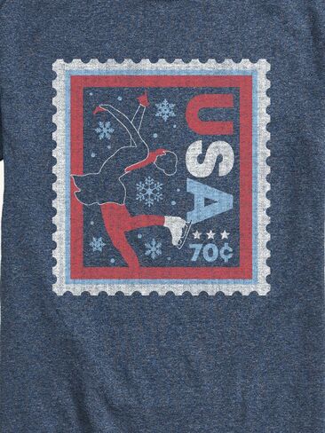 تي شيرت Old Navy Figure Skater Stamp بأكمام قصيرة - أزرق داكن in Kuwait