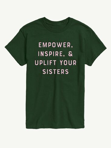 Old Navy Empower Inspire Uplift Sisters  Short Sleeve Graphic T-Shirt - FOREST GREEN in Saudi Arabia
