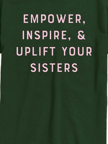 Old Navy Empower Inspire Uplift Sisters  Short Sleeve Graphic T-Shirt - FOREST GREEN in Saudi Arabia