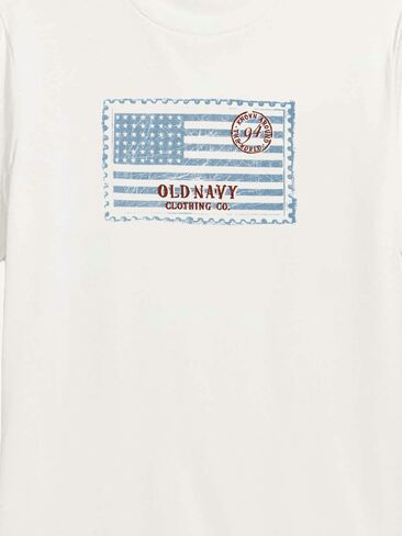 تي شيرت برسومات علم Old Navy Heritage 1994 - أبيض in Saudi Arabia