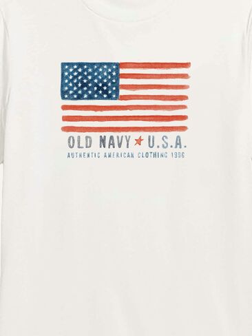 تي شيرت برسومات علم Old Navy Heritage 1996 - أبيض in Kuwait