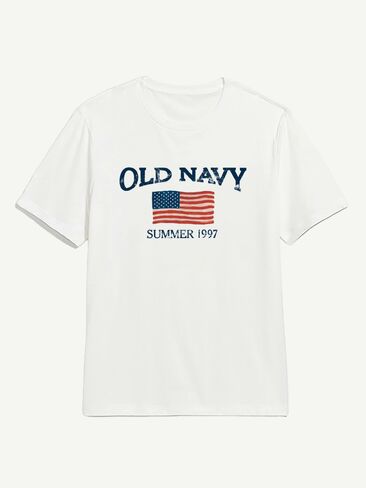 تي شيرت برسومات علم Old Navy Heritage 1997 - أبيض in Saudi Arabia