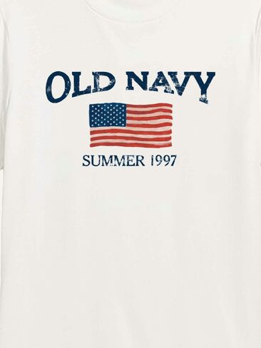 تي شيرت برسومات علم Old Navy Heritage 1997 - أبيض in Saudi Arabia