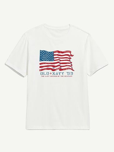 تي شيرت برسومات علم Old Navy Heritage 1999 - أبيض in Saudi Arabia