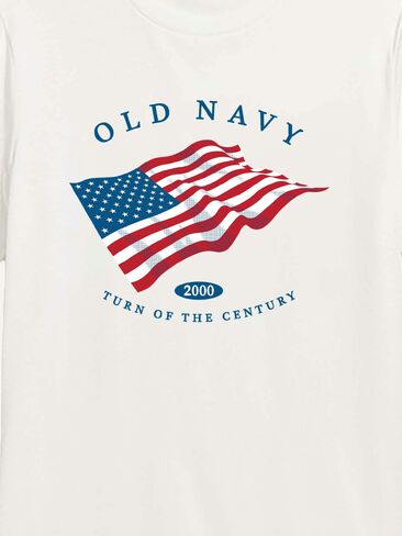 تي شيرت برسومات علم Old Navy Heritage 2000 - أبيض in Saudi Arabia