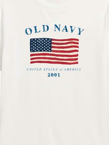 تي شيرت برسومات علم Old Navy Heritage 2001 - أبيض in Saudi Arabia