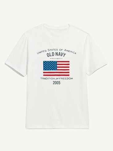 تي شيرت برسومات علم Old Navy Heritage 2005 - أبيض in Kuwait