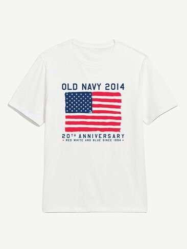 تي شيرت برسومات علم Old Navy Heritage 2014 - أبيض in Kuwait